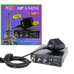 Statie radio CB CRT S Mini Dual Voltage, 12/24V, 4W, cu ASQ, AM-FM